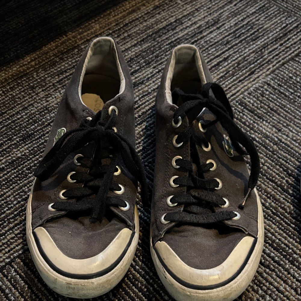 Lacoste Black and Cream Sneakers